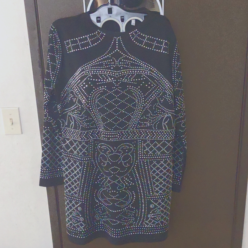Black dress with silver studs